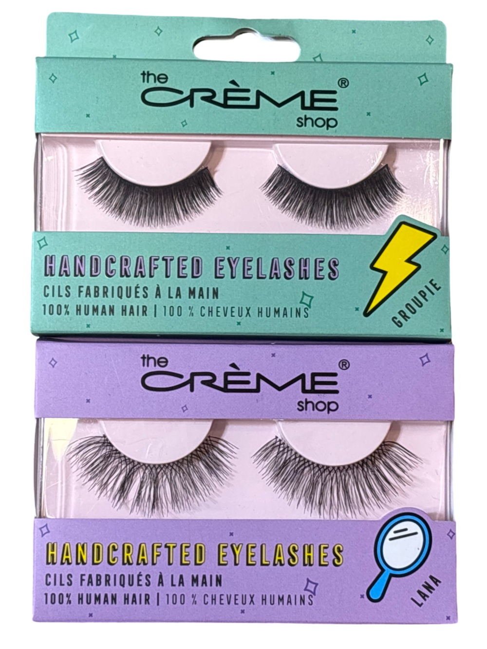 The Crème Shop Handmade Human Hair False Eyelash Bundle | Lana + Groupie | New